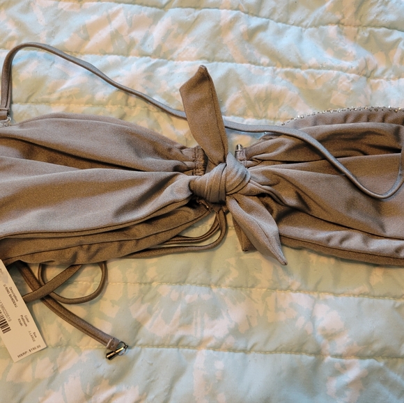 NWT Bellisima Platinum Bikini Bathingsuit W/ Swarovski Elements Size Xtra Large - Picture 3 of 13